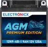 Batteria per moto Electronicx YB9-B AGM 12 V 9 Ah – Senza Anteprima dell’immagine prodotto 1