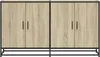 vidaXL Sideboard Sonoma-Eiche 134x35x76 cm Holzwerkstoff Produktbild-Vorschau 4