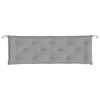 vidaXL Poduszka na ławkę ogrodową szara 150x50x7 cm tkanina Podgląd zdjęcia produktu 4