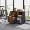 WOLTU Rollcontainer, Aktenschrank mit 3 Schubladen, 5 Produktbild-Vorschau 2