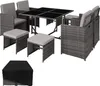 tectake® Rattan Sitzgruppe Bilbao für 4 bis 8 Personen Produktbild-Vorschau 1