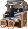 Strandkorb-Set - bene living - Ammersee Teak - PE grau - Produktbild-Vorschau 1