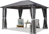 TOOLPORT Gazebo da Giardino 3x3,65 m Tetto Hardtop in Anteprima dell’immagine prodotto 1