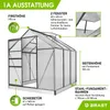 BRAST Gewächshaus Aluminium mit Fundament | 190x190x195cm | Produktbild-Vorschau 6