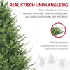 A close-up of a realistic artificial Christmas tree with marketing text and a detail shot of its branches. Náhled obrázku produktu