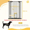 PawHut Barrière de sécurité animaux de 104H cm avec porte Voir les images du produit 5