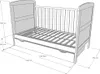 Babybett Kinderbett 70x140 cm mit Matratze & Schublade Produktbild-Vorschau 8