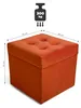 MG Design Polsterhocker Orange 45x45 cm - Stauraum 50L, bis Produktbild-Vorschau 5