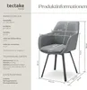 tectake® Drehbarer Armlehnstuhl Alicon gepolstert 57 x 59 x Produktbild-Vorschau 5