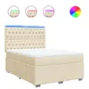Boxspringbett mit Matratze Creme 140x200 cm Stoff Produktbild-Vorschau 1