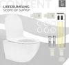 LuxeBath WC sospeso senza bordo, bianco, lungo, scarico Anteprima dell’immagine prodotto 6