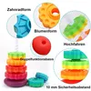 Drehendes Stapelspielzeug Regenbogen-Turm,stapelbares Produktbild-Vorschau 4