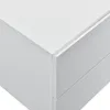 A close-up view of the corner of a white cabinet with two drawers. Anteprima dell’immagine prodotto