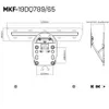 Technical drawing of a wall mount with dimensions and specifications. Podgląd zdjęcia produktu