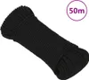 vidaXL Pracovní lano černé 5 mm 50 m Polyester Náhled obrázku produktu 6