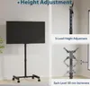 TV-Ständer Rollbar 13-49 Zoll Flat Curved TVs, Tragbar Produktbild-Vorschau 6