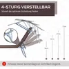 Leżak Sunny ze składanym parasolem brązowy 187 x 58 x 27 cm Podgląd zdjęcia produktu 11