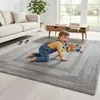 Teppich Wohnzimmer Schlafzimmer Modern Hoch&Tief Bordüre Produktbild-Vorschau 4