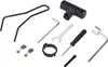 A collection of tools and accessories for a concrete grinder or polisher. Produktbild-Vorschau