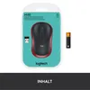 Logitech M 185 Cordless Notebook Mouse USB schwarz / rot Produktbild-Vorschau 23
