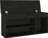 vidaXL Lavice na boty s polštářem černá 104x30x49 cm Náhled obrázku produktu 4