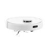 A white robot vacuum cleaner is shown from a slightly elevated side angle against a white background. Voir les images du produit