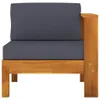 The Living Store Mittelsofa mit 1 Armlehne Dunkelgrau Produktbild-Vorschau 2
