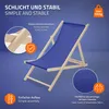 ECD Germany 2x skládací lehátko ze dřeva, tmavě modré, do Náhled obrázku produktu 3