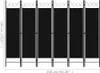 6-tlg. Raumteiler Schwarz 240 x 180 cm Produktbild-Vorschau 6