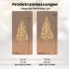 COSTWAY LED Lichterbaum 150cm, Birkenbaum mit 280 Produktbild-Vorschau 6