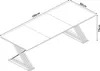 A line drawing of a dining table with dimensions indicated. Produktbild-Vorschau