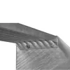 A close-up view of a galvanized metal staircase, showing the connection between the steps and a supporting bracket. Náhled obrázku produktu