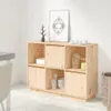vidaXL Credenza 110,5x35x80 cm in legno di pino massiccio Anteprima dell’immagine prodotto 12