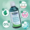 A bottle of Sunstar GUM PAROEX mouthwash is shown with five numbered marketing callouts highlighting features. Náhľad obrázku produktu