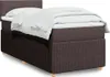 Boxspringbett mit Matratze Dunkelbraun 90x200 cm Stoff Produktbild-Vorschau 2