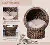 PawHut Rattan Katzenkorb Katzenhütte Katzenhöhle Katzenbett Produktbild-Vorschau 4