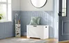 Contenitore e panca LEHAC con coperchio, bianco Anteprima dell’immagine prodotto 2
