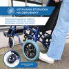 Invalidný vozík skladací Mobiclinic parkovacia brzda výška Náhľad obrázku produktu 7