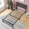 MODFU Kovová postel 90 × 200 Dětská postel s MDF čelem, rám Náhled obrázku produktu 3
