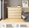 YUMEBLY komoda z 8 szufladami | 100x97x40 cm | szafka na Podgląd zdjęcia produktu 6
