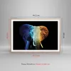 Gerahmtes Poster - Rahmen in heller Eiche - Bunt Elefant Produktbild-Vorschau 5