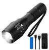 2x LED Taschenlampe Polizei Lampe wiederaufladbar Zoom Produktbild-Vorschau 2