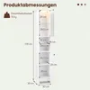 Hochschrank mit LED und Glastür, schmaler Badschrank 170cm, Produktbild-Vorschau 2