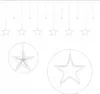 A string of star-shaped LED lights hanging against a white background. Podgląd zdjęcia produktu