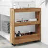 vidaXL Úložný vozík úzky 3 police Materiál: dub Artisan Náhľad obrázku produktu 3