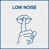 An illustration of a finger over lips with the text "LOW NOISE" above it. Anteprima dell’immagine prodotto