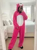 A person wearing a pink bear costume stands in a bedroom, taking a selfie in a mirror. Produktbild-Vorschau