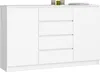 Commode blanche de 160 cm de large avec 4 tiroirs et 2 Voir les images du produit 1