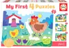 Puzzle 4 en 1 Ma Ferme Mères et Bébés Educa 18899 Voir les images du produit 1