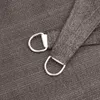 A close-up view of two D-rings attached to a dark gray fabric. Produktbild-Vorschau